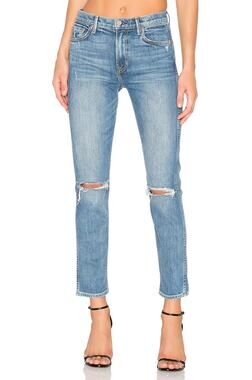Grlfrnd Naomi High-Rise Jean Size 29 I Will Survive Light Blue Denim Petite
